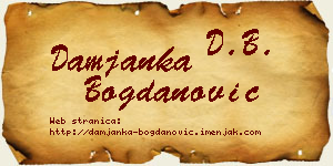 Damjanka Bogdanović vizit kartica